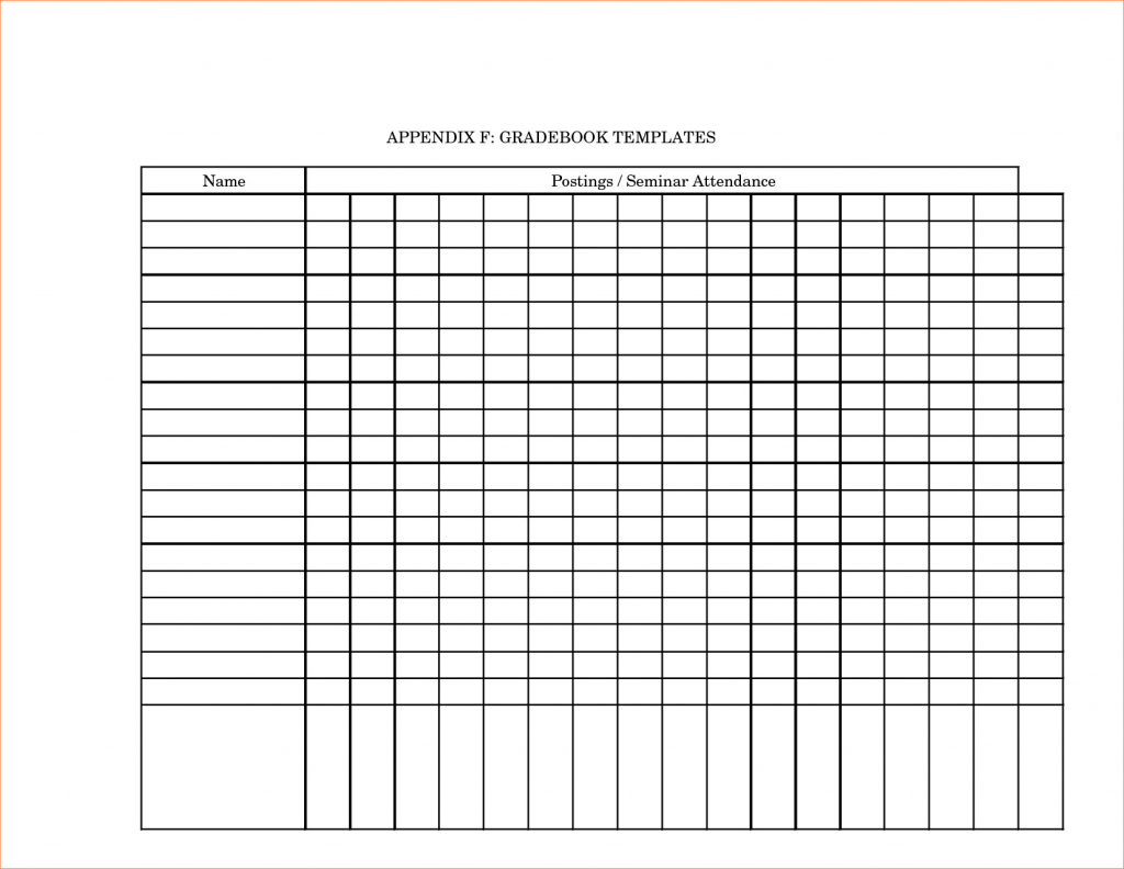 Printable Grade Book Template For Teachers - Southbay Robot Intended - Free Printable Grade Sheet