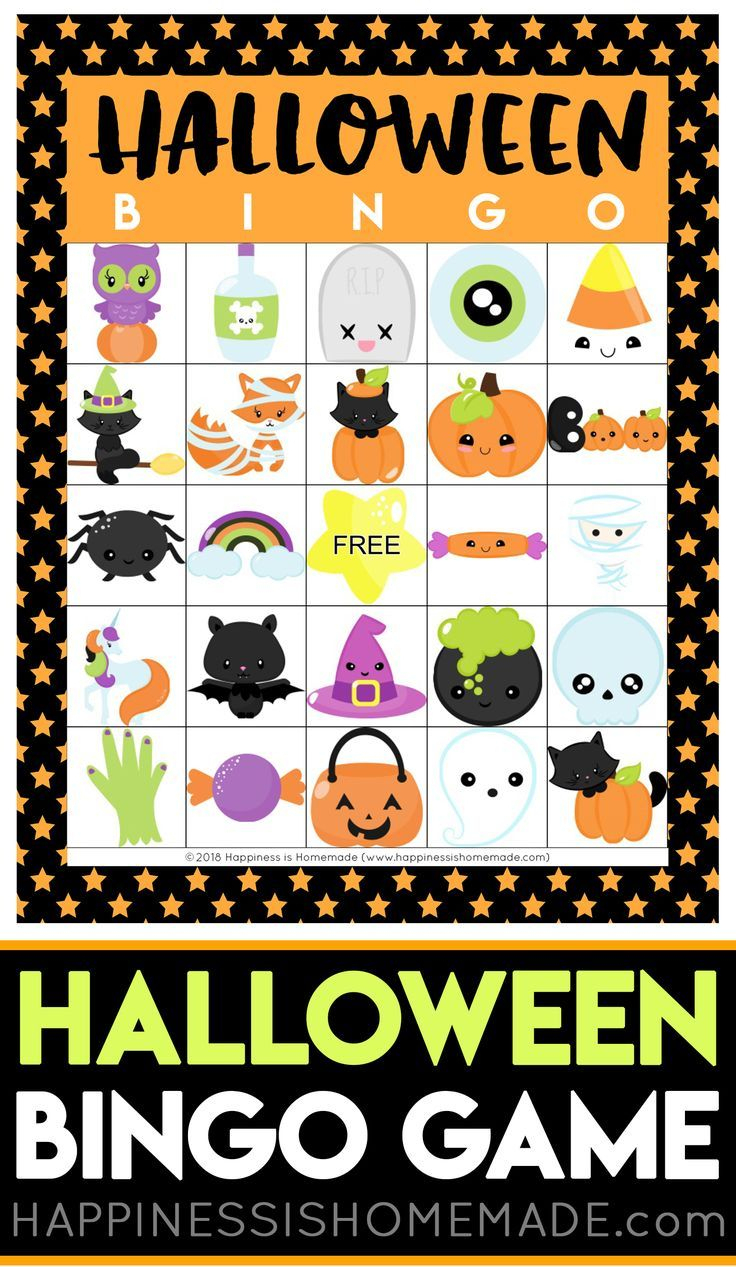 Printable Halloween Bingo Cards - This Halloween Bingo Game Is A Ton - Free Printable Halloween Bingo