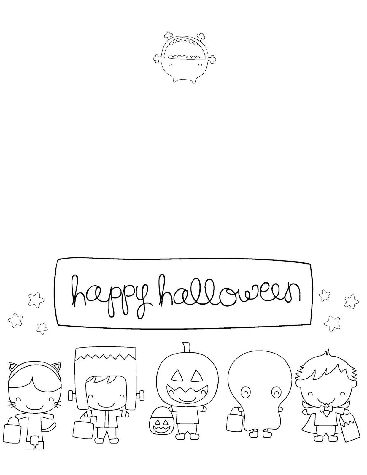 Printable Halloween Cards To Color For Free | Download Them Or Print - Printable Halloween Cards To Color For Free