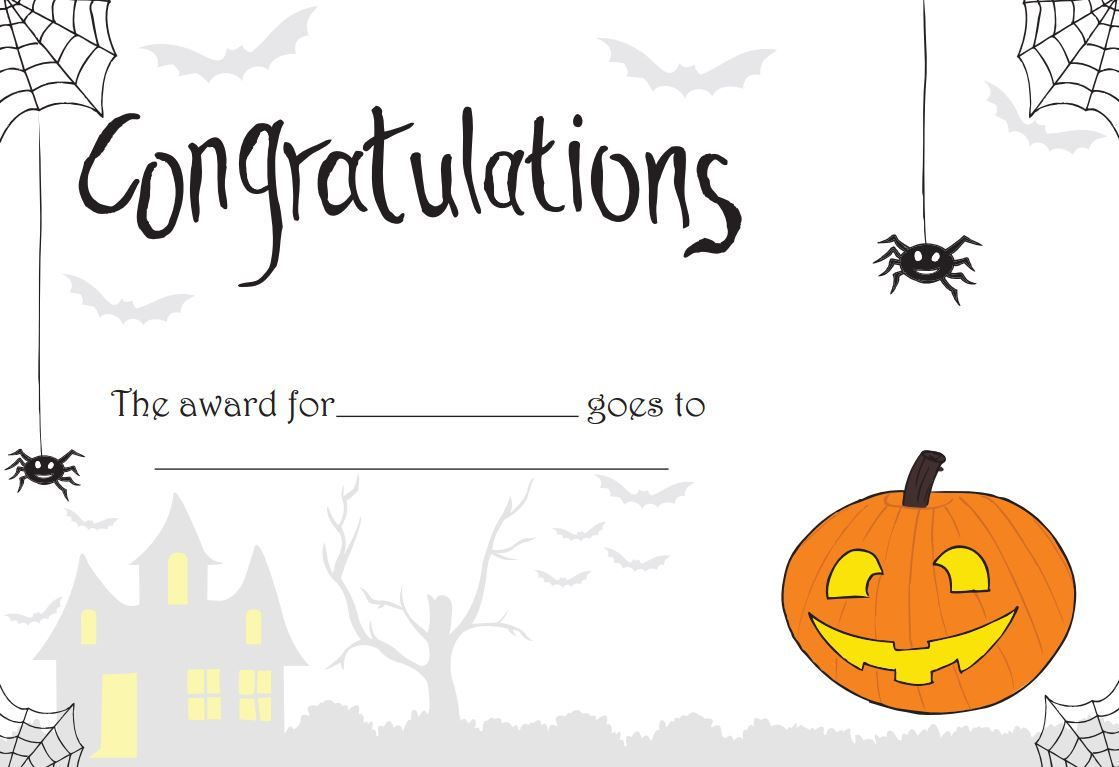 Printable Halloween Certificate - Great For Teachers Or For - Free Printable Halloween Award Certificates