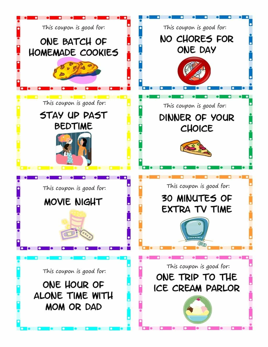 Printable Kid Coupons - Free Printable Homemade Coupon Book