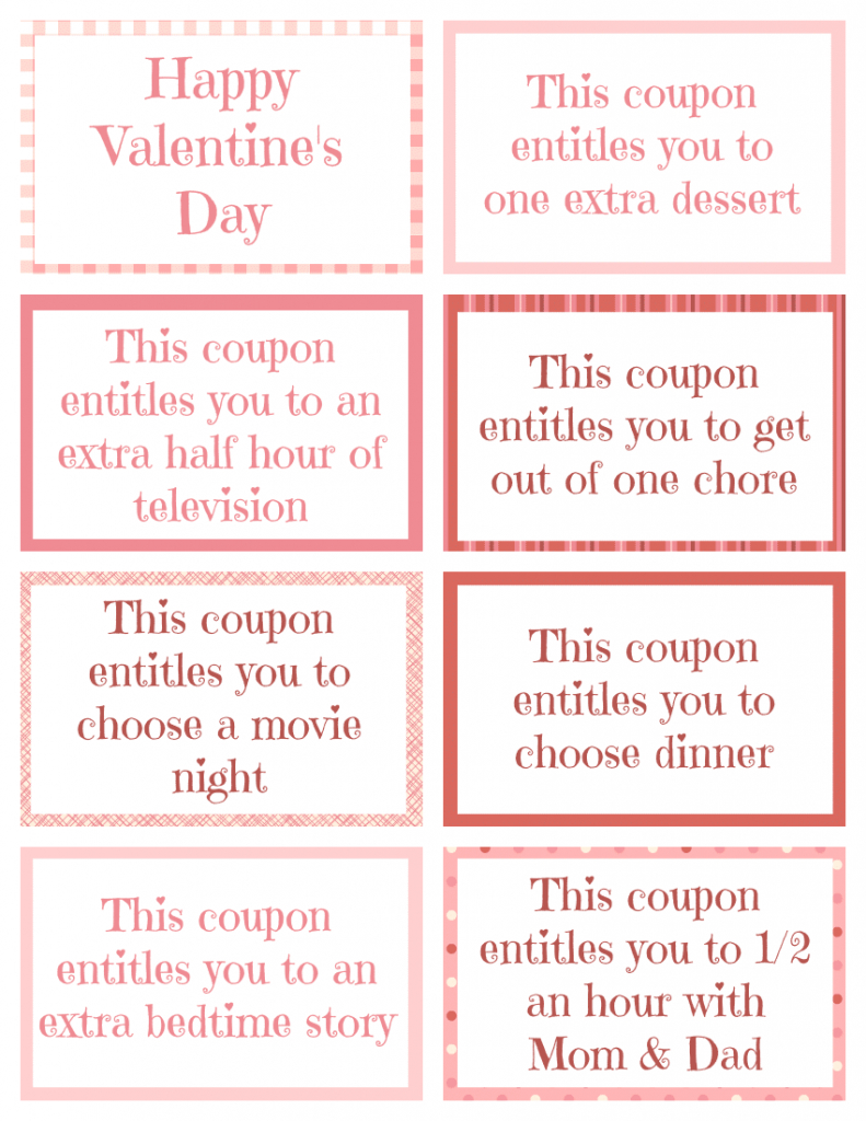 Printable Kid Coupons - Free Printable Homemade Coupon Book