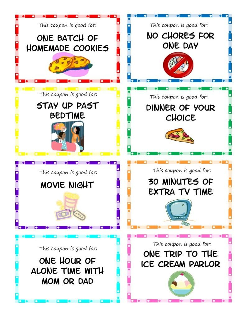 Printable Kid Coupons - This Would Make A Great Reward For Good - Create Your Own Coupon Free Printable