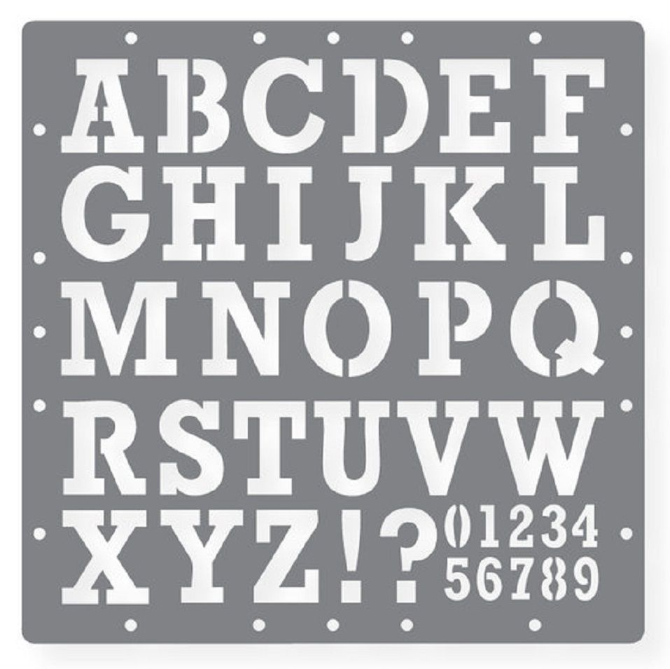 Printable Letters Stencil Of Alphabets, Numbers And Symbols - Free Printable Letters And Numbers