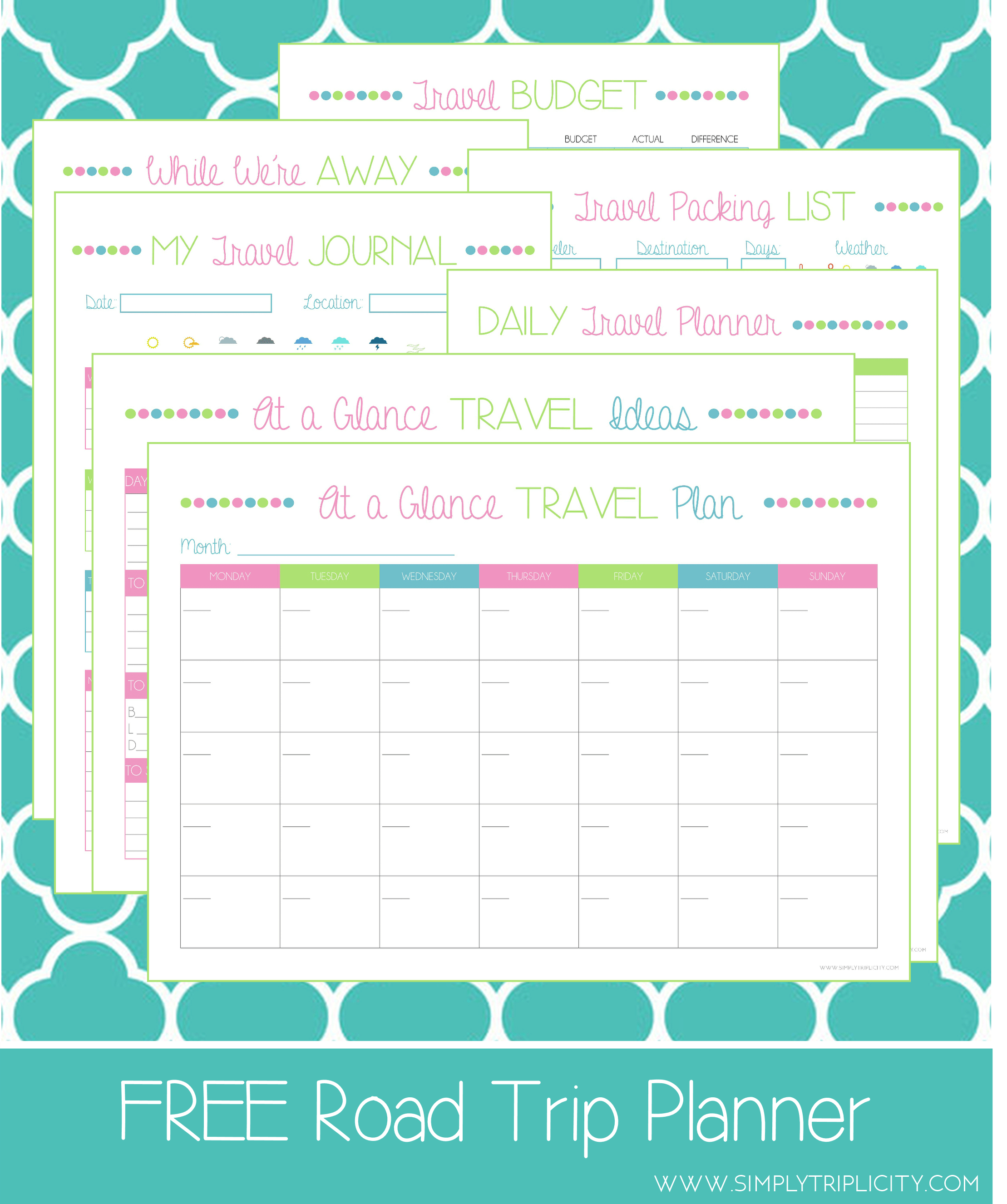 Printable Map For Road Trip | Download Them Or Print - Free Printable Road Trip Planner