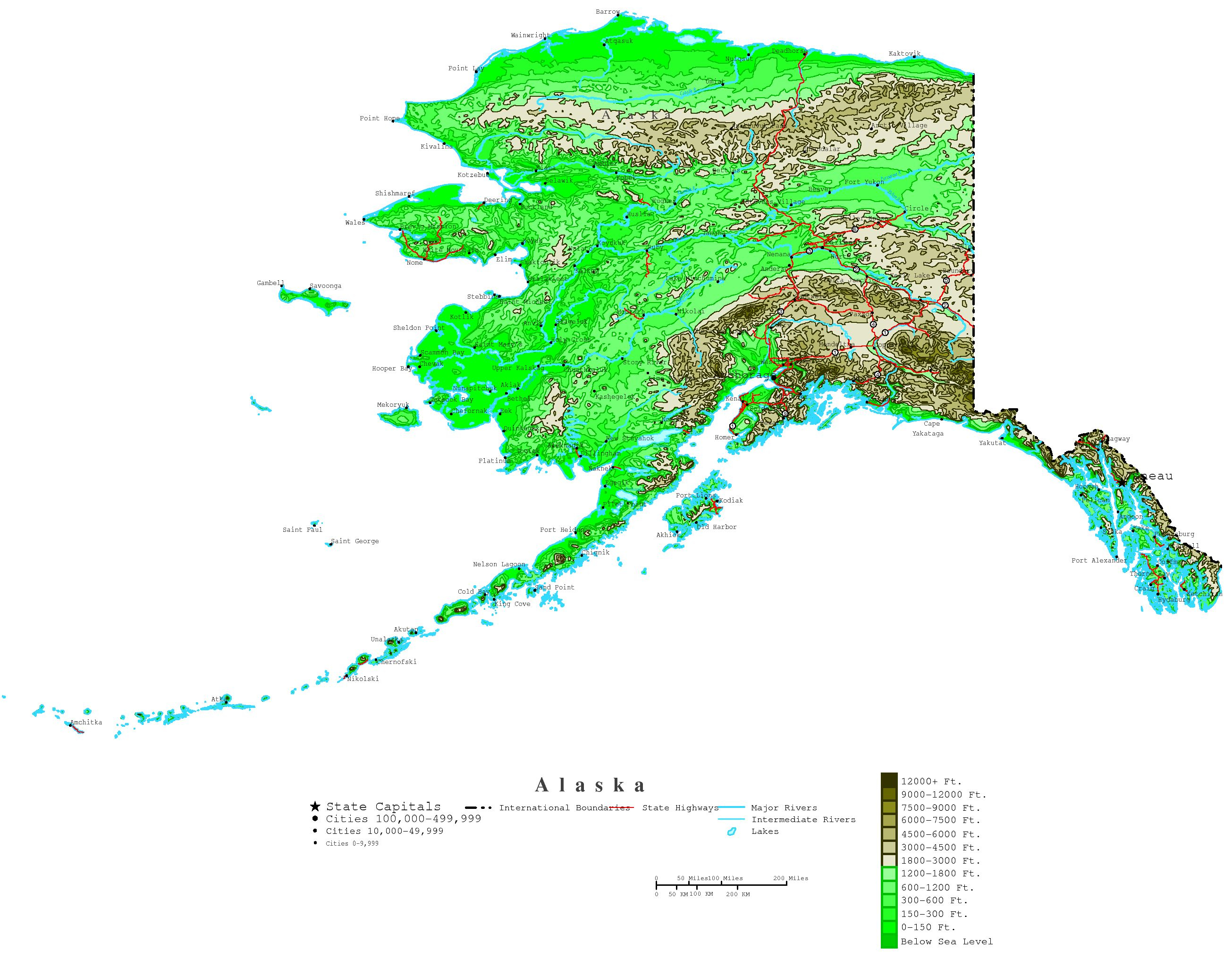 Printable Map Of Alaska And Travel Information | Download Free - Free Printable Pictures Of Alaska