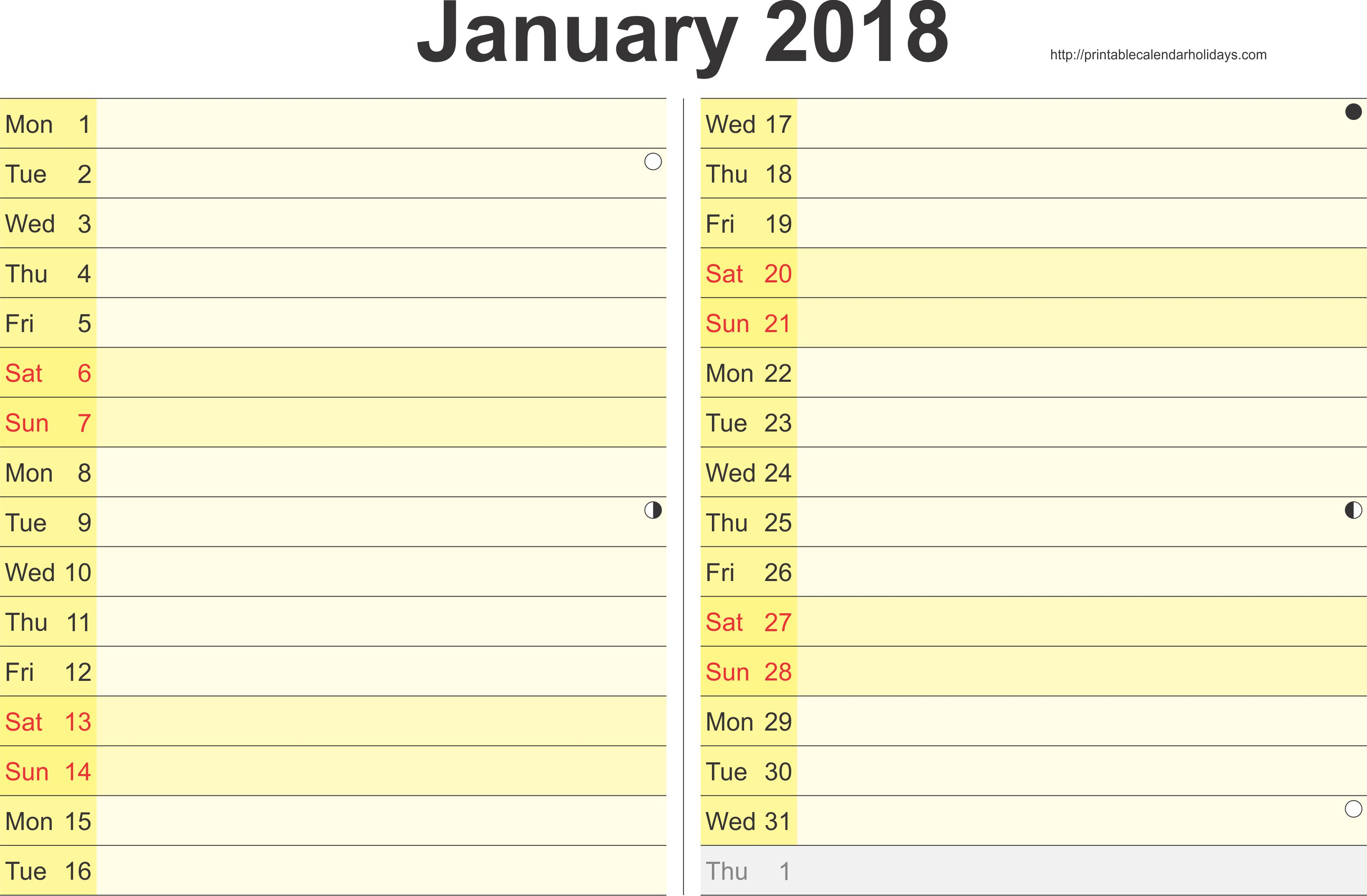 Printable Monthly Planner Template 2018 ( 12 Months) - Printable - Free Printable Monthly Planner 2016