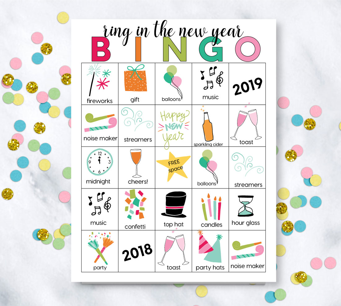 Printable New Year&amp;#039;s Eve Bingo Sheets - Free Bingo Patterns Printable