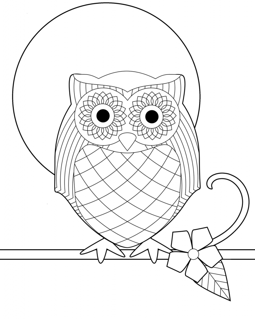 Printable Owl Coloring Pages Free For Kids 819×1024 Attachment - Free Printable Owl Coloring Sheets