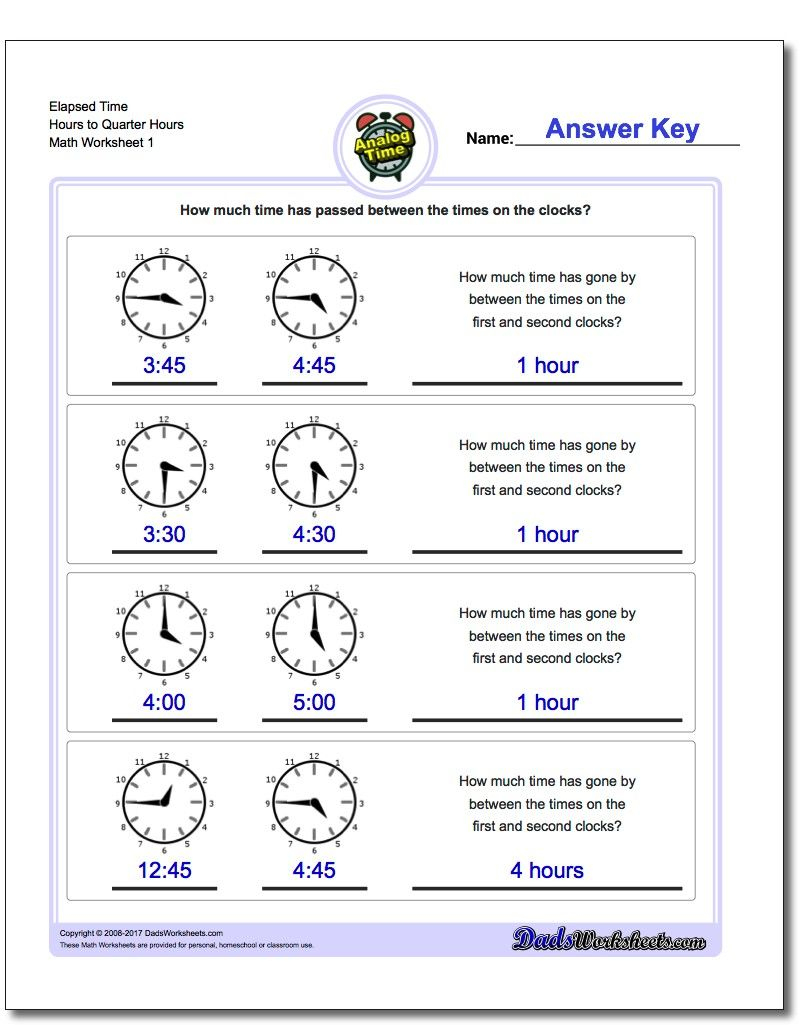 Printable Pdf Analog Elapsed Time Worksheets | Math Worksheets - Elapsed Time Worksheets Free Printable