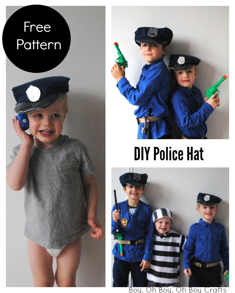 Printable Police Hat Sewing Pattern - Beatnik Kids - Free Printable Police Hat