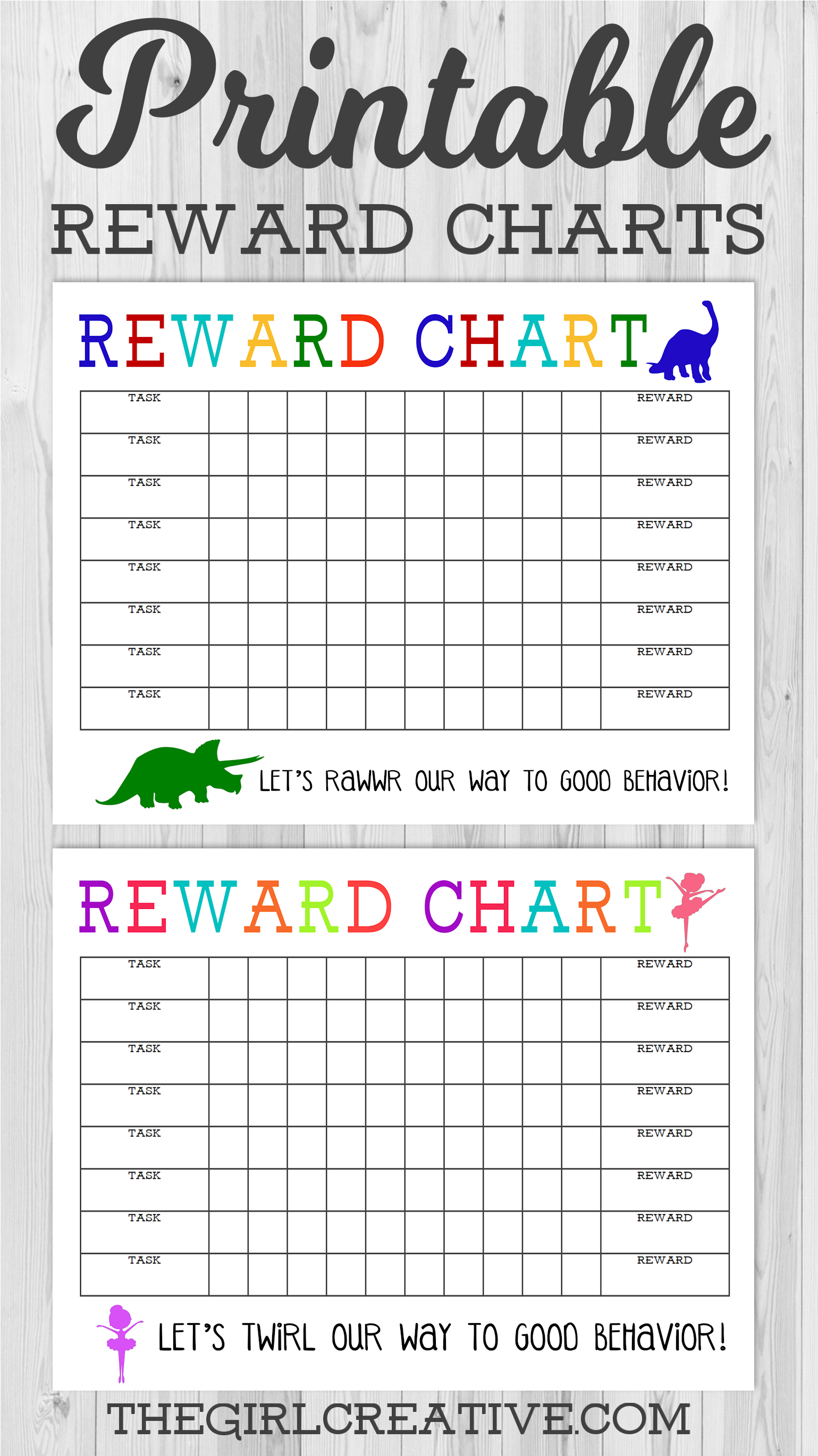 Printable Reward Chart - The Girl Creative - Free Printable Charts For Kids