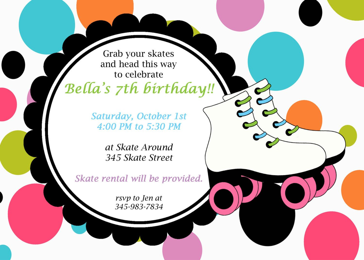 Printable Roller Skating Invitations | Birthday Ideas In 2019 - Free Printable Skateboard Birthday Party Invitations