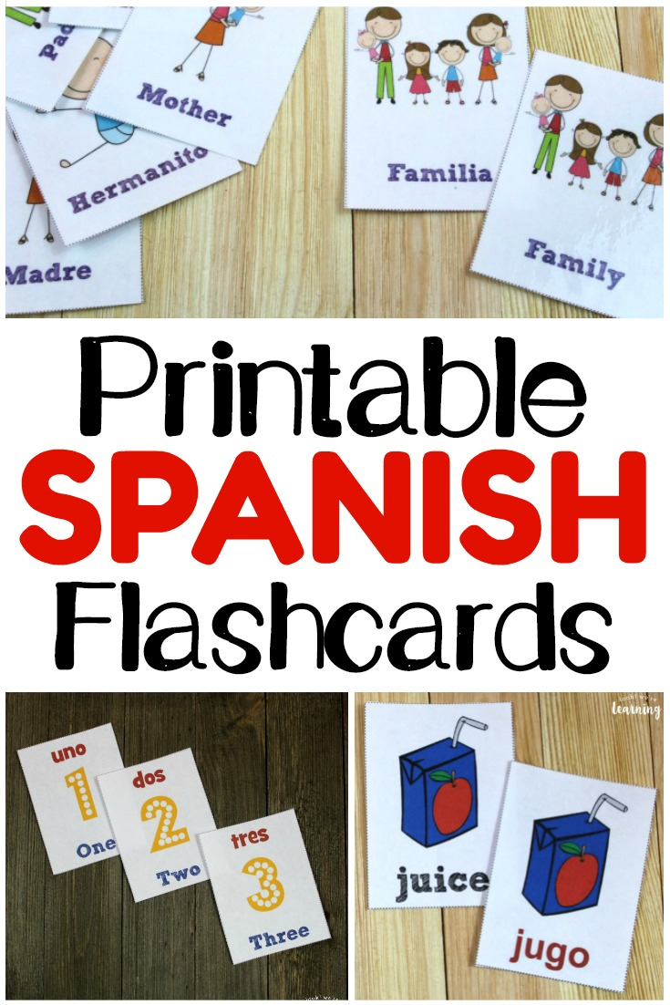 Printable Spanish Flashcards - Look! We&amp;#039;re Learning! - Free Printable Spanish Verb Flashcards