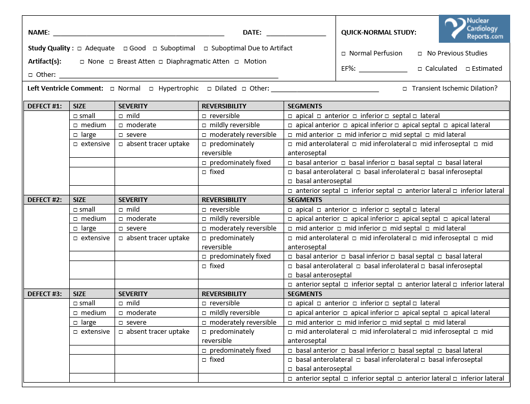 Printable Stress Test Worksheets &amp;amp; (Nuclear) Cardiology Lab - Free Printable Stress Test