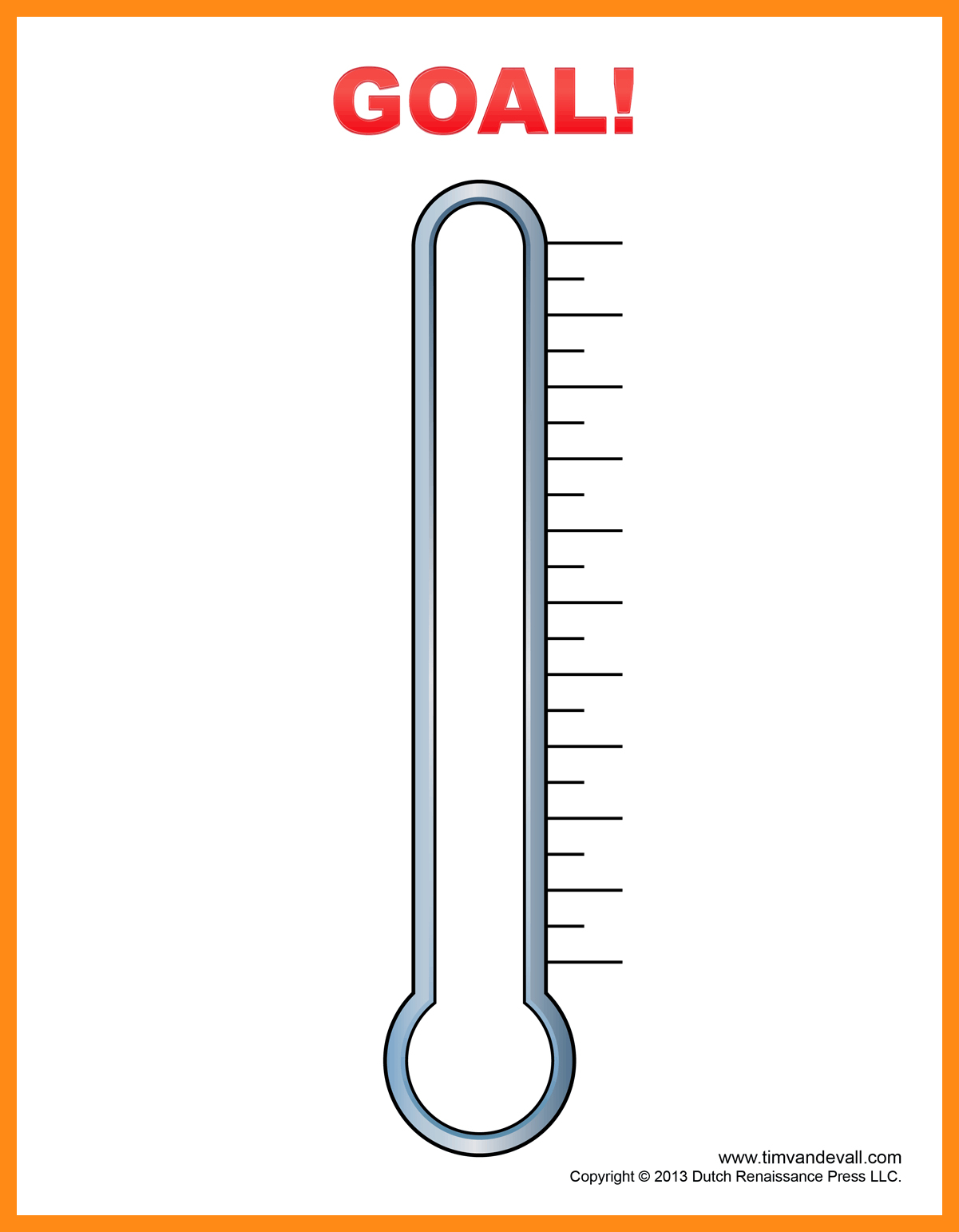 Free Printable Thermometer Goal Chart