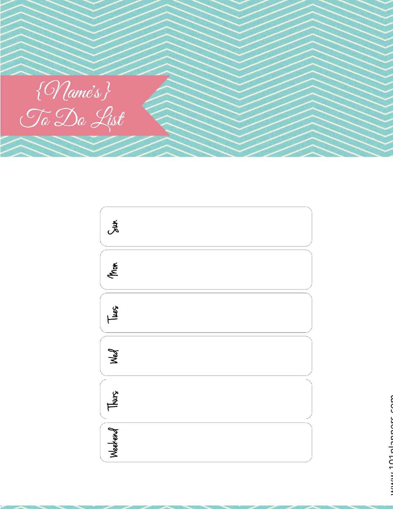 Printable To Do List - Free Printable To Do List