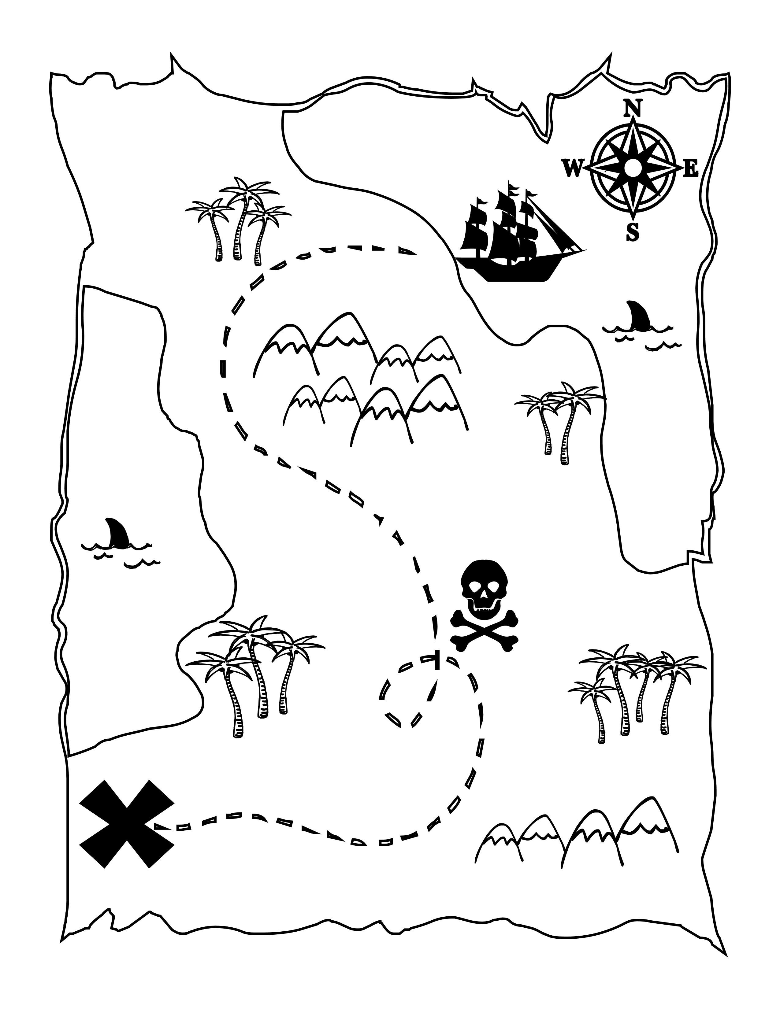 Printable Treasure Map Kids Activity | Printables | Pinterest - Free Printable Maps For Kids