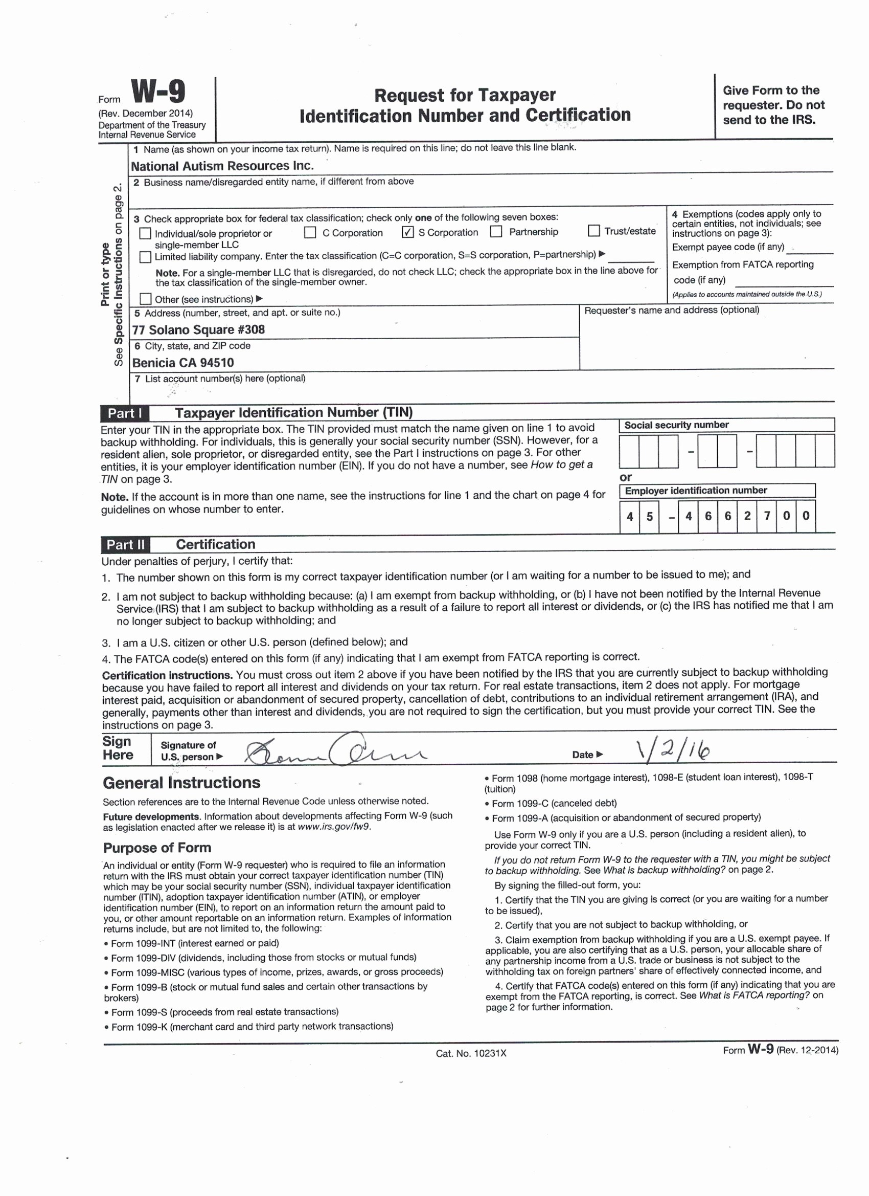 Printable W-9 Form – W9 Request For Taxpayer Identification Number - Free Printable W 9 Form
