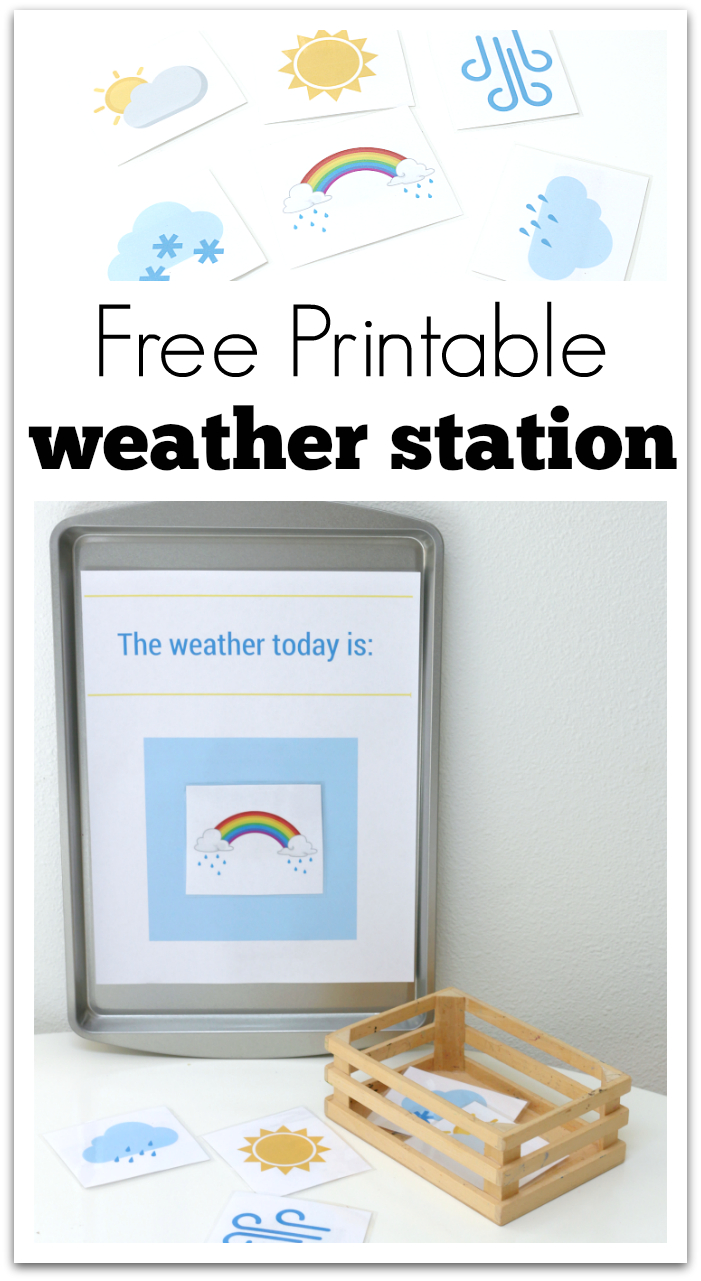 Printable Weather Station For Preschool - No Time For Flash Cards - Free Printable Weather Chart For Preschool