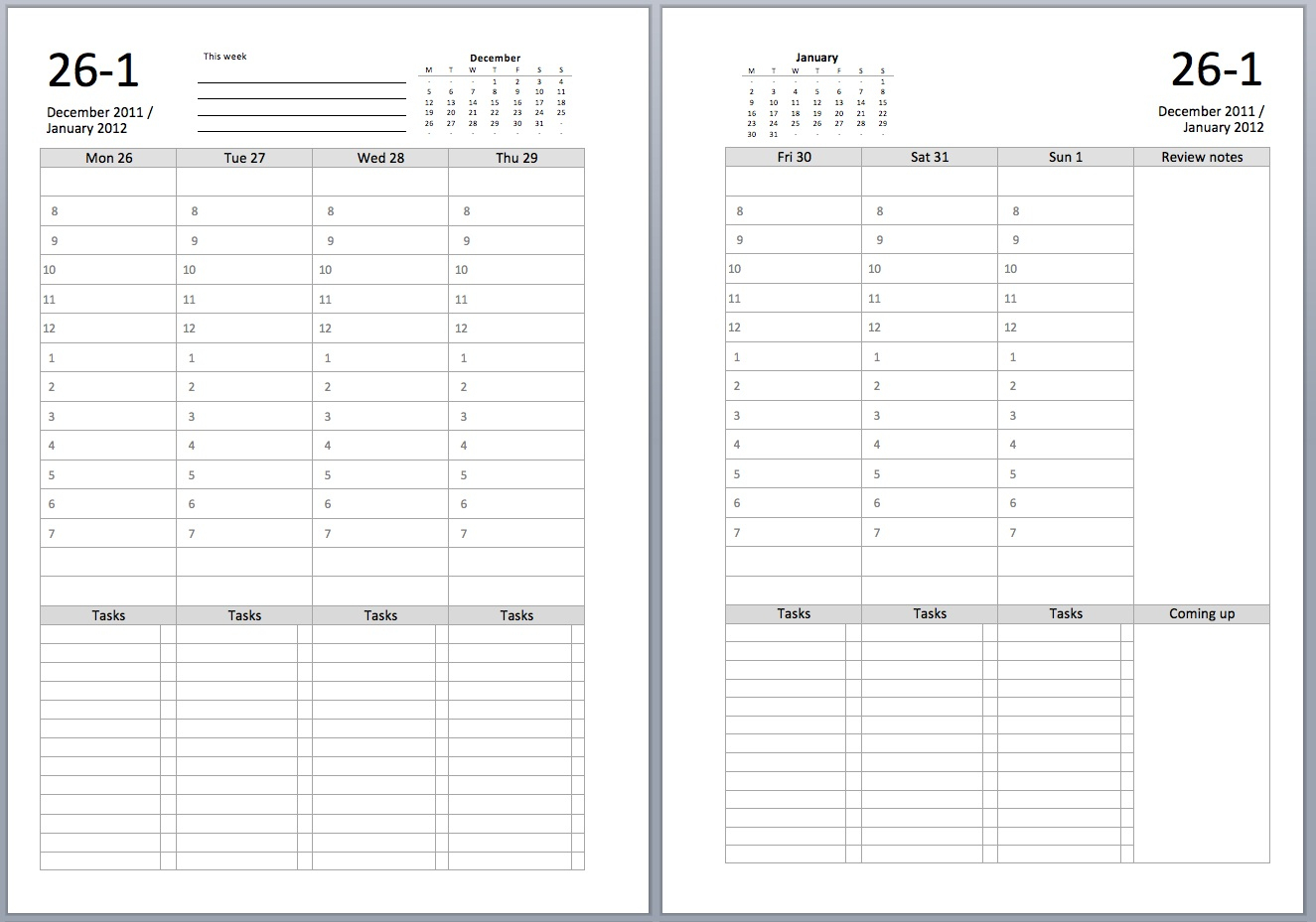 Printable Weekly Planner 2018 - 15.15.kaartenstemp.nl • - Free Printable Weekly Planner 2017