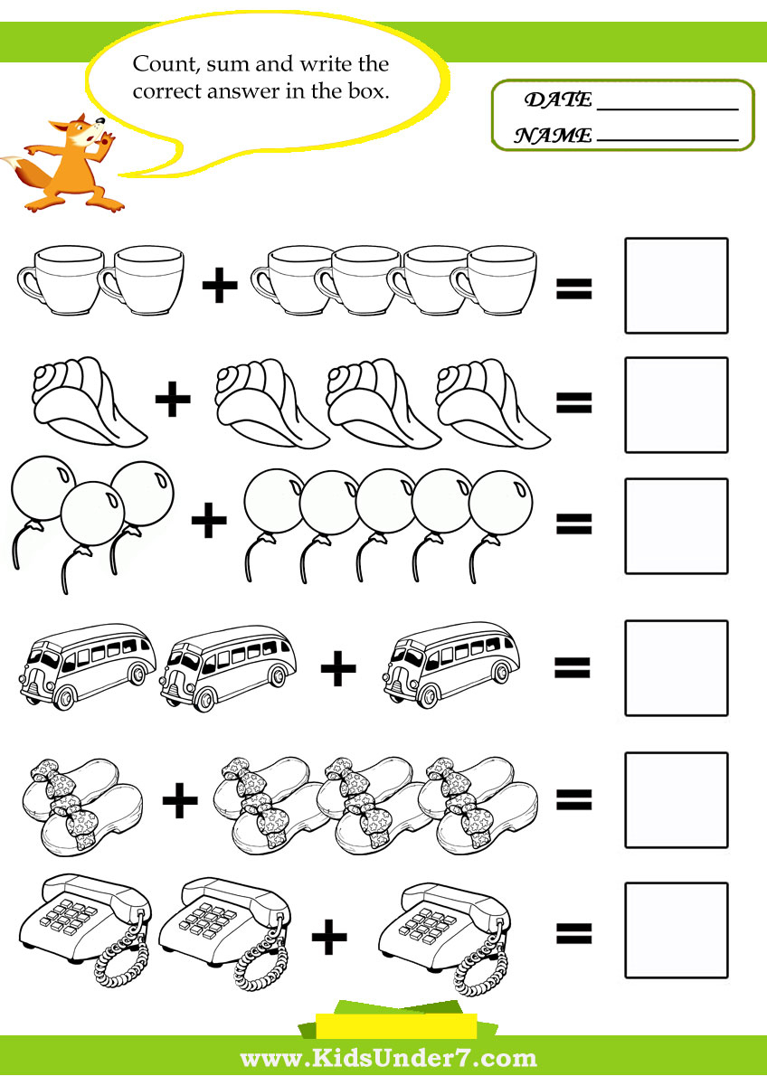 Printable Worksheets For Kids – With Numeracy Also Preschool Writing - Free Printable Kindergarten Math Activities