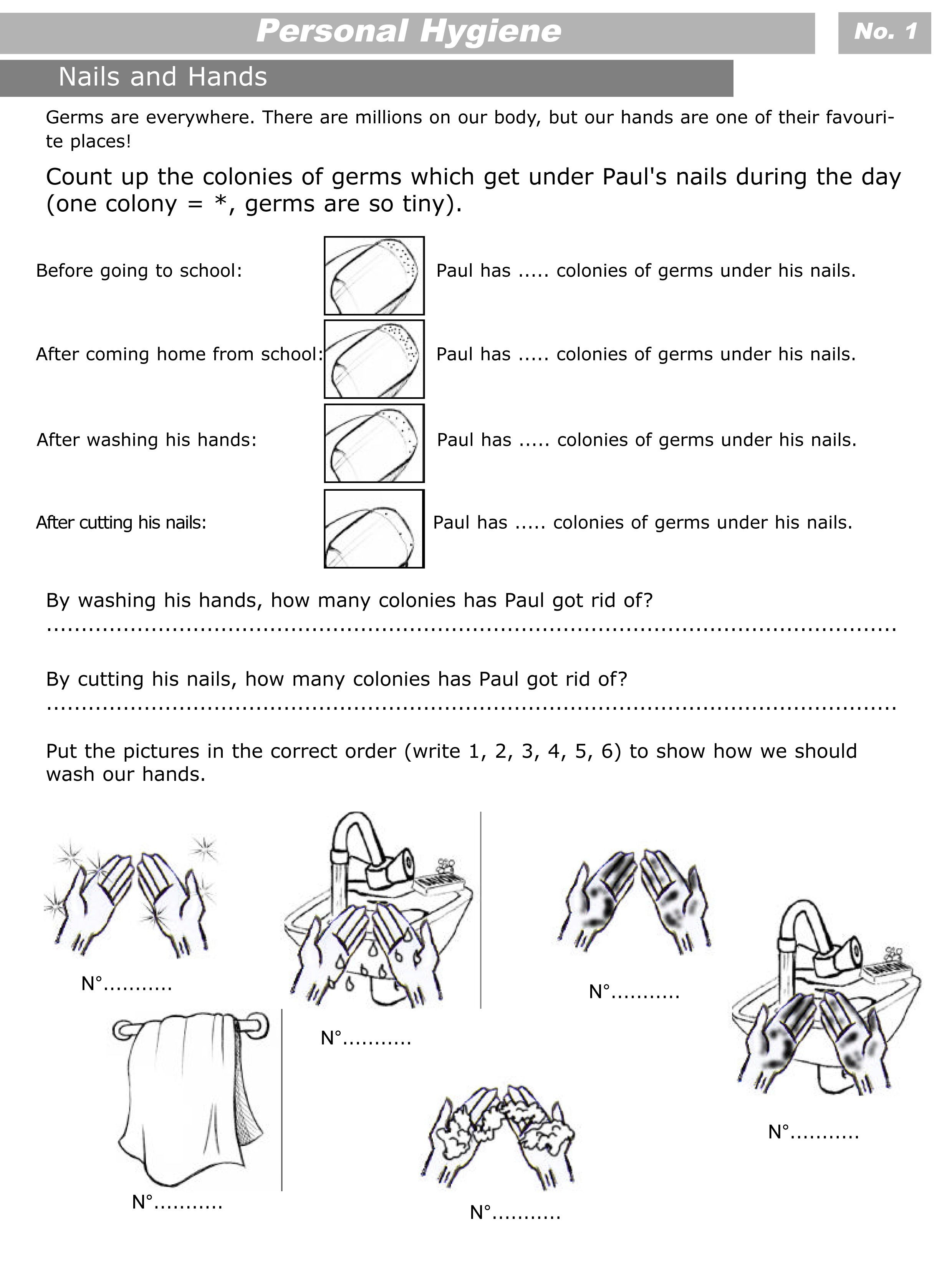 Free Printable Personal Hygiene Worksheets Free Printables