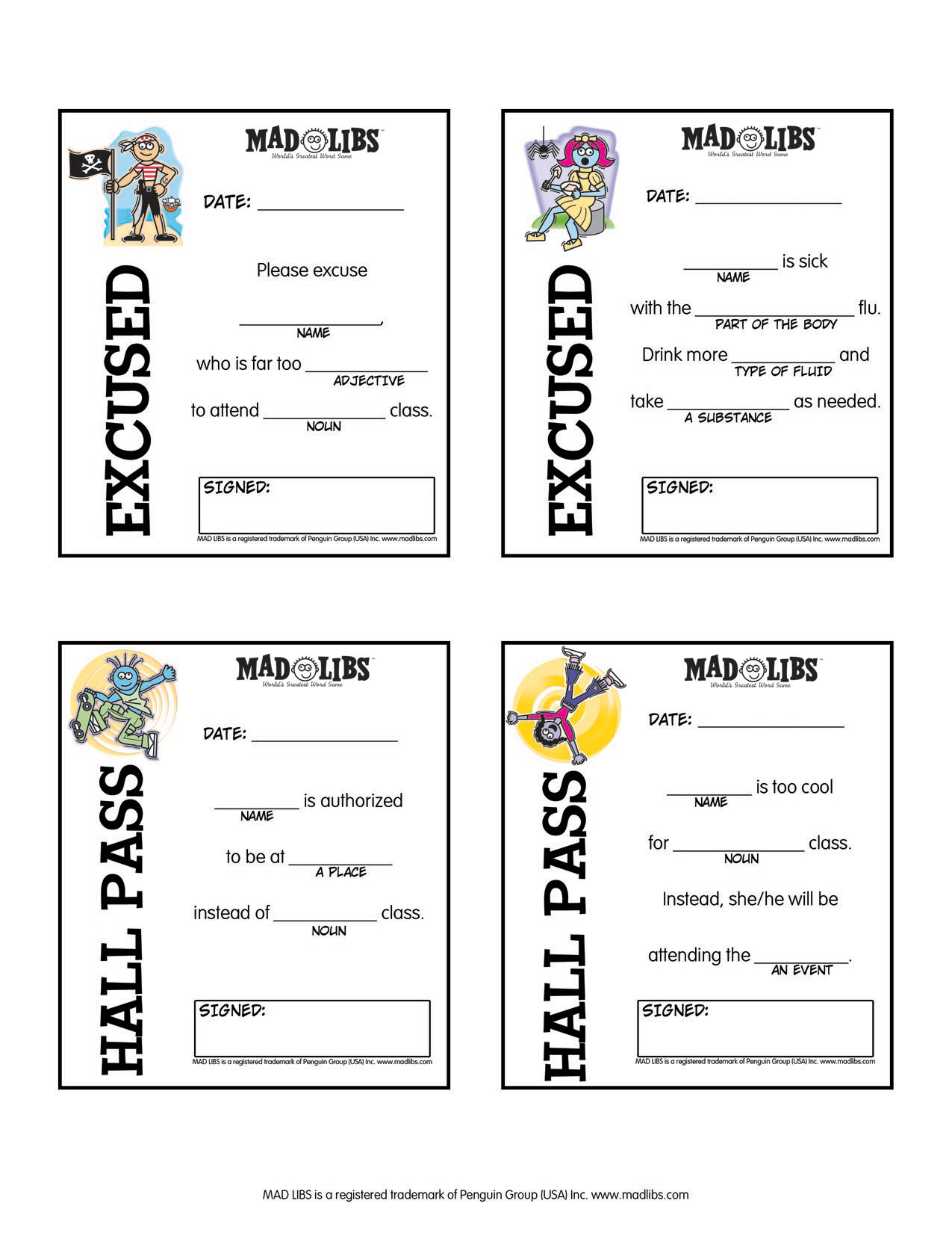 Printables – Mad Libs - Free Printable Mad Libs For Tweens