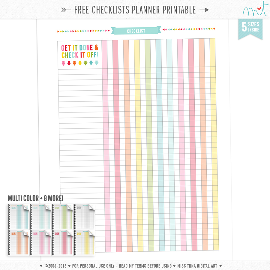 Printables | Misstiina - Free Cute Printable Planner 2017