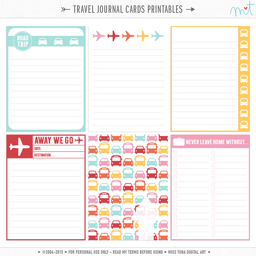 Printables | Misstiina - Free Printable Journal Templates