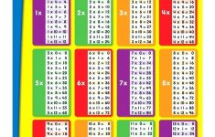 Free Printable Math Multiplication Charts