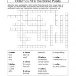 Puzzles To Print. Free Xmas Theme Fill In The Blanks Puzzle   Free Printable Fill In Puzzles