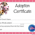 Quirky Artist Loft: Littlest Pet Shop Party   Free Adoption   Free Printable Stuffed Animal Adoption Certificate
