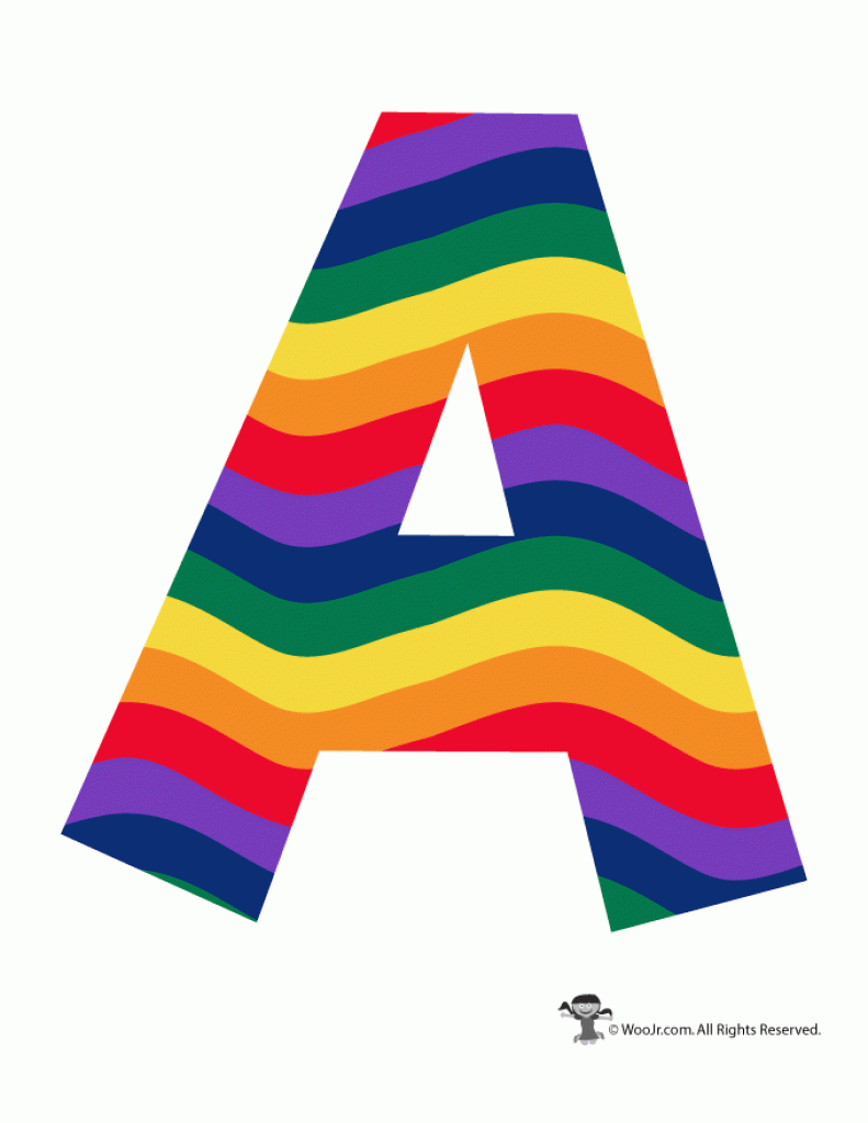 Rainbow Alphabet Printable Letters | Woo! Jr. Kids Activities Within - Free Printable Rainbow Letters