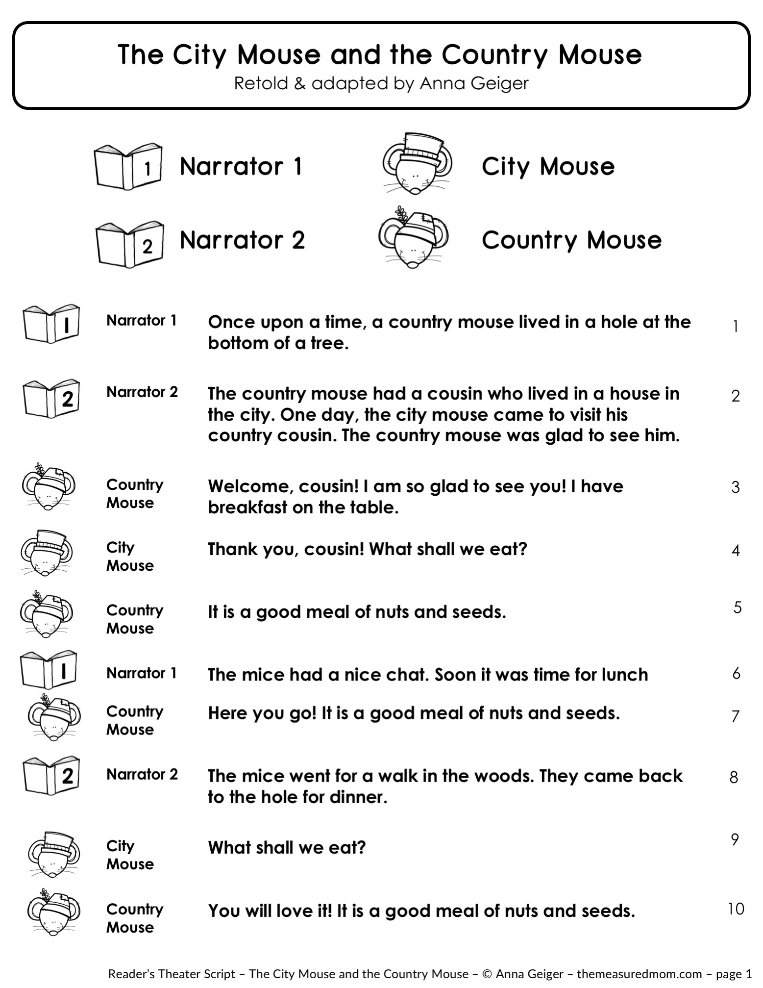 play scripts for kids pdf