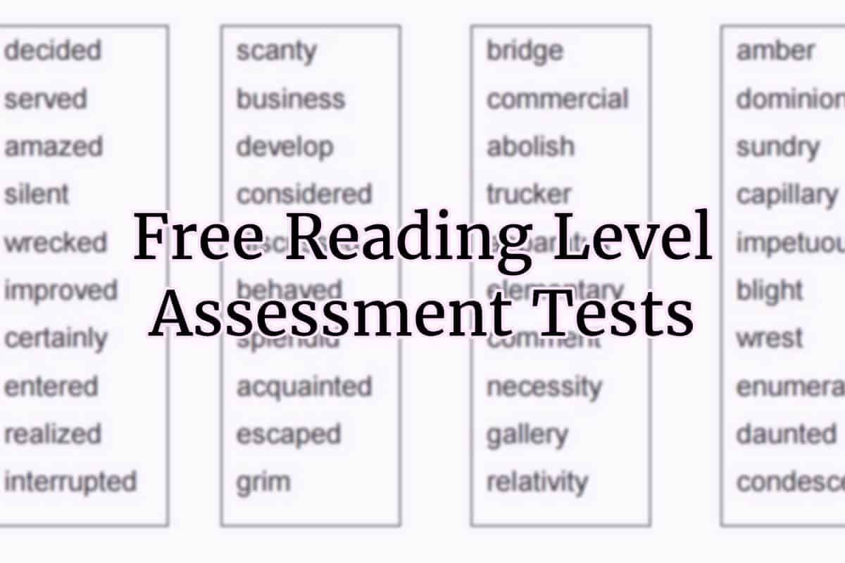 Reading Level Tests For Calculating Grade, Competency, &amp;amp; Level - Free Printable Reading Assessment Test