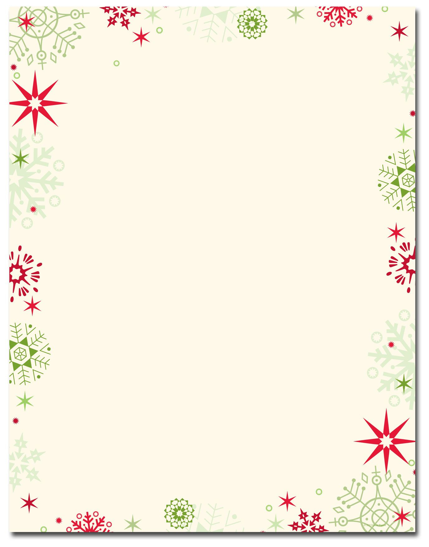Red &amp;amp; Green Flakes Letterhead | Holiday Papers | Pinterest - Free Printable Snowman Stationery