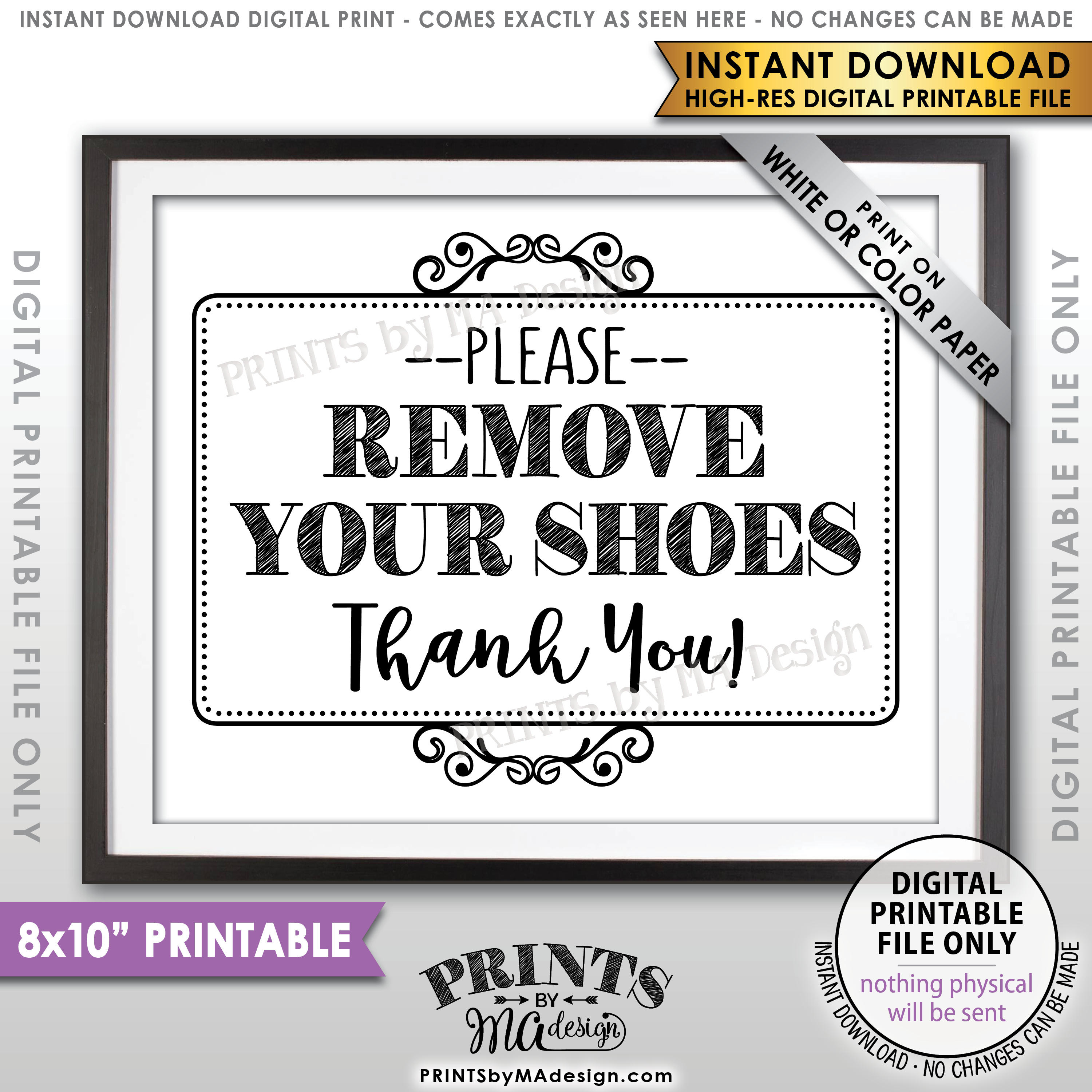 Remove Shoes Sign, Please Remove Your Shoes, Entryway Sign - Free Printable Remove Your Shoes Sign