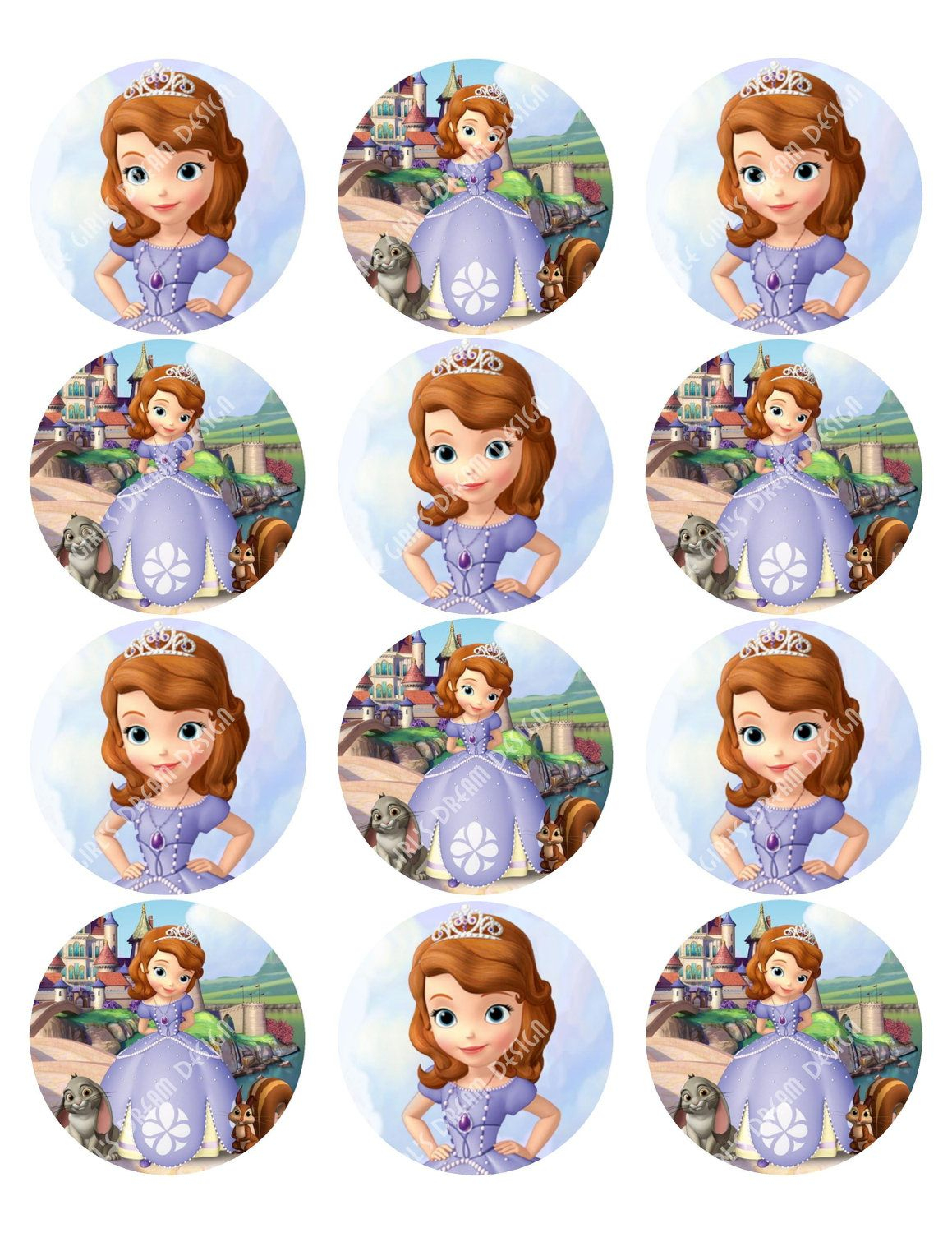 Resultado De Imagem Para Disney Princess Cupcake Toppers Free - Sofia The First Cupcake Toppers Free Printable