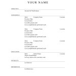 Resume Template Blank   Viaweb.co   Free Printable Blank Resume