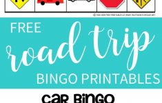 Free Printable Car Bingo