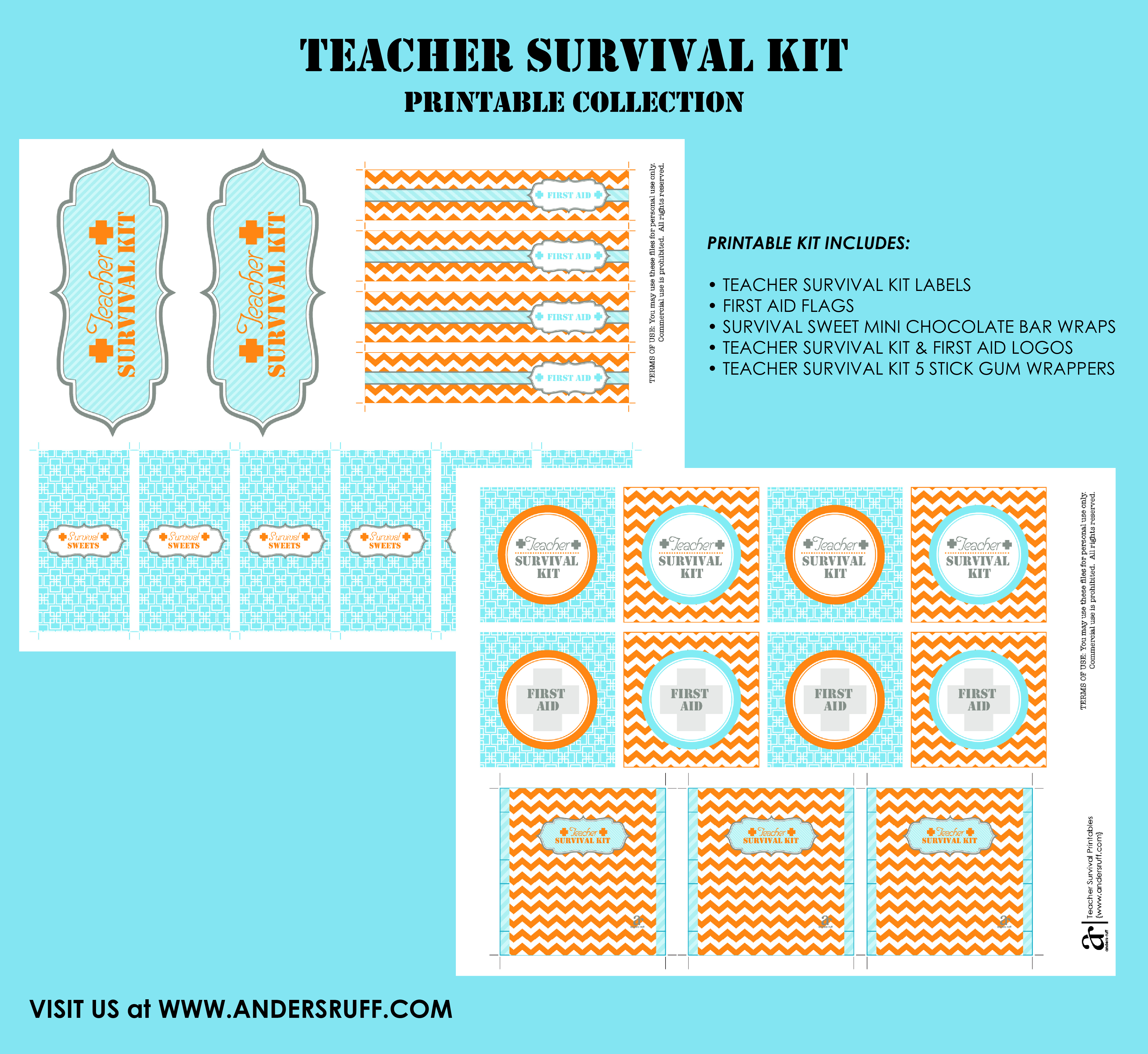 Ruff Draft: Diy Teacher Survival Kit - Anders Ruff Custom Designs, Llc - Teacher Survival Kit Free Printable