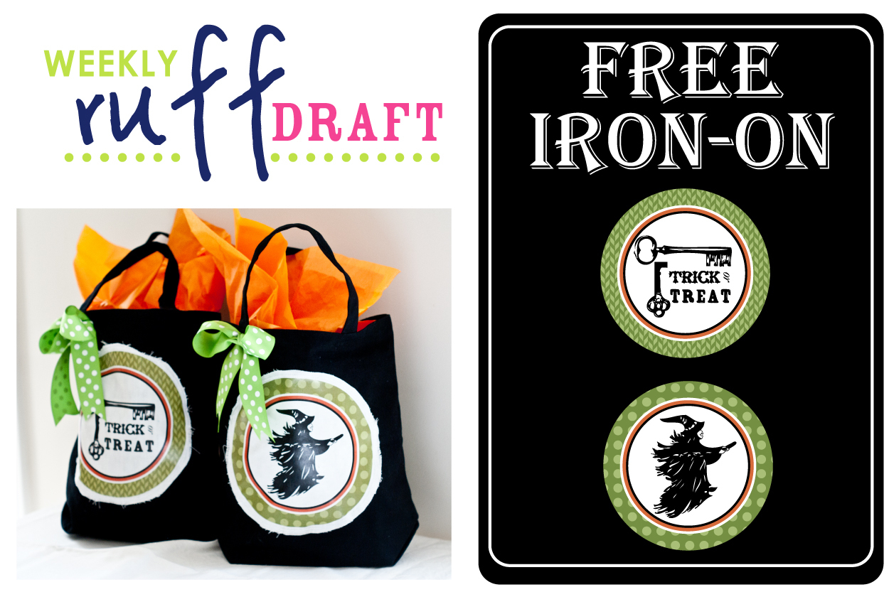 Ruff Draft: Free Halloween Iron-On For Trick Or Treat Bags - Anders - Free Printable Halloween Iron Ons