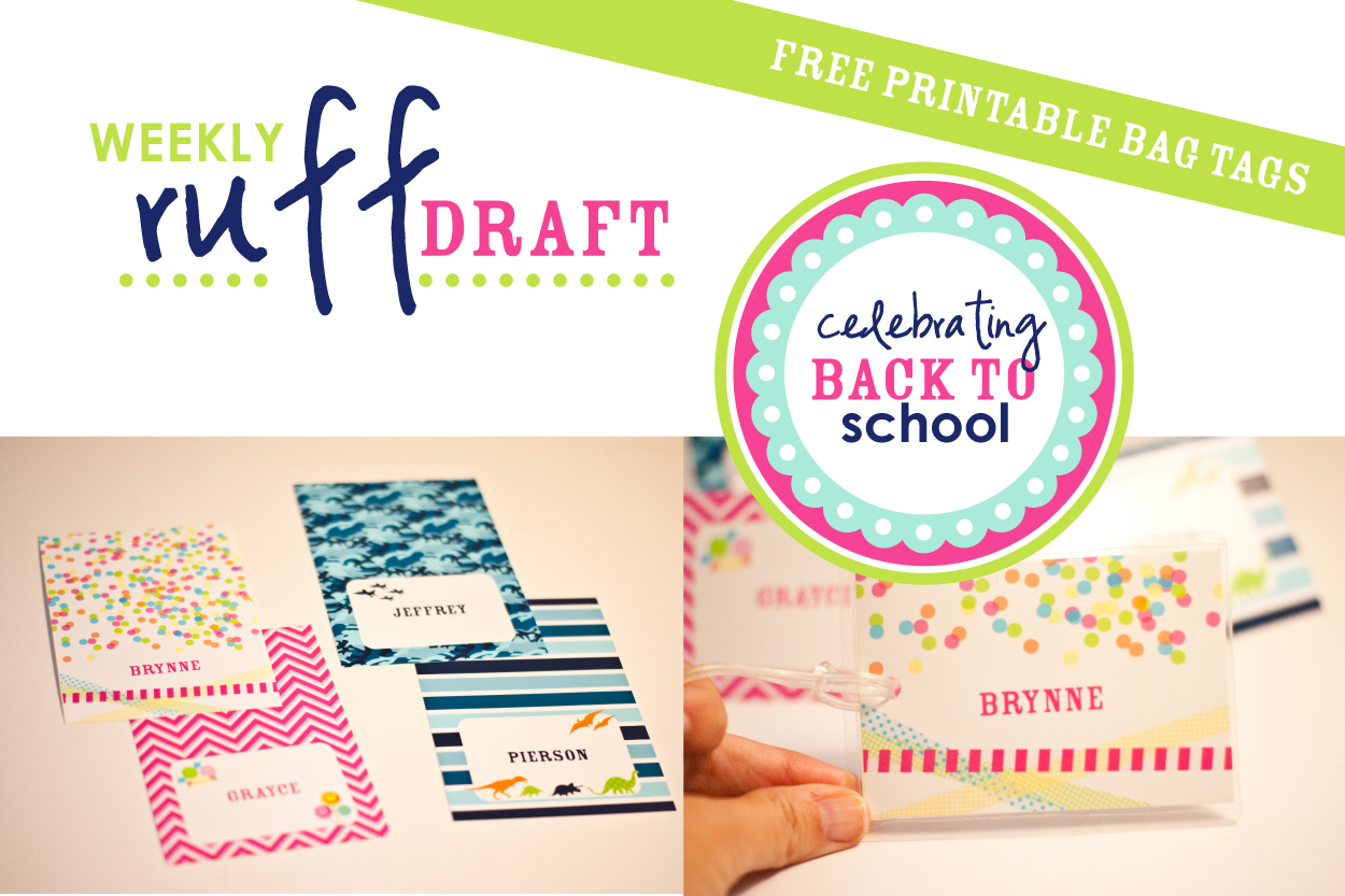 Ruff Draft: Free Printable School Bag Tags - Anders Ruff Custom - Free Printable Gift Bag Tags
