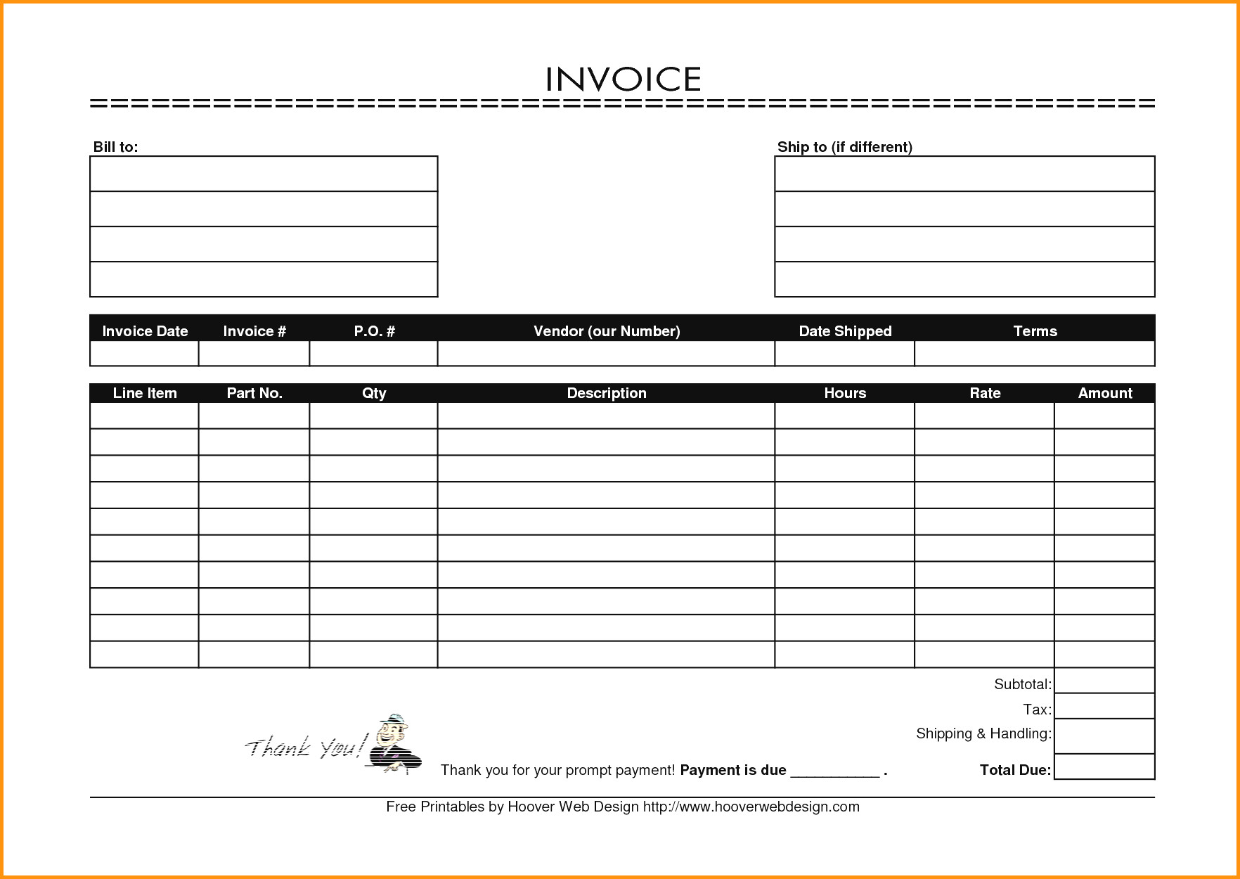Sample Invoices Printable Free Uk Billing Format Blank Invoice - Free Printable Blank Invoice Sheet