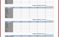 Free Printable Time Sheets Forms