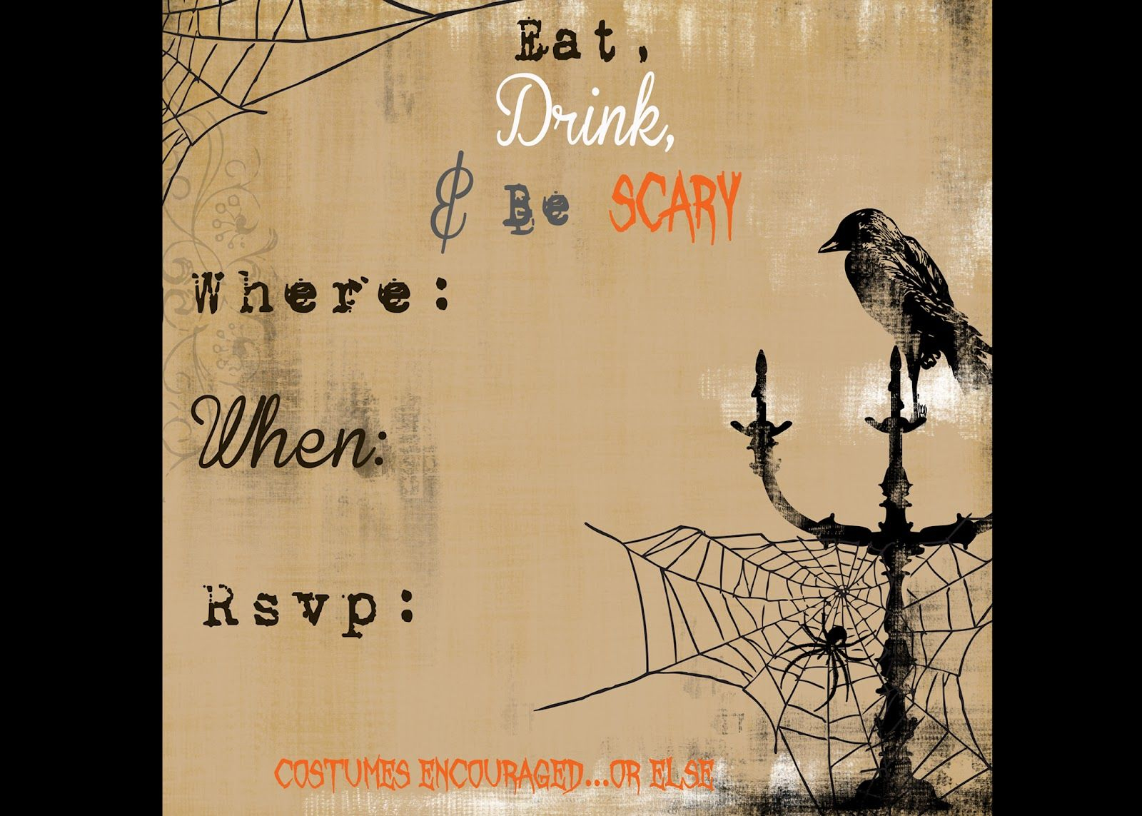 Scary Halloween Invitations Printable Free | Secrets Of A Modern - Free Printable Halloween Invitations For Adults