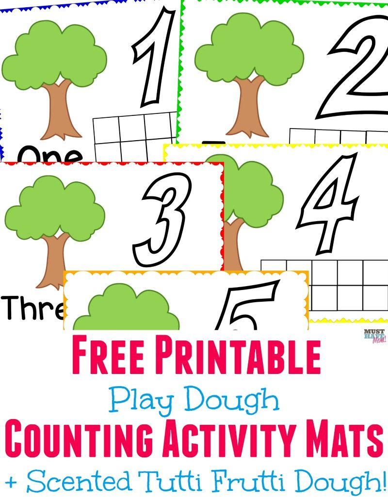 Scented Play Dough + Free Printable Playdough Mats! | Summer Boredom - Free Printable Playdough Mats
