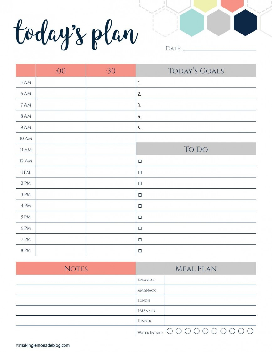 Schedule Template Printable Time Daily Timetable Chart Free - Free Printable Daily Schedule Chart