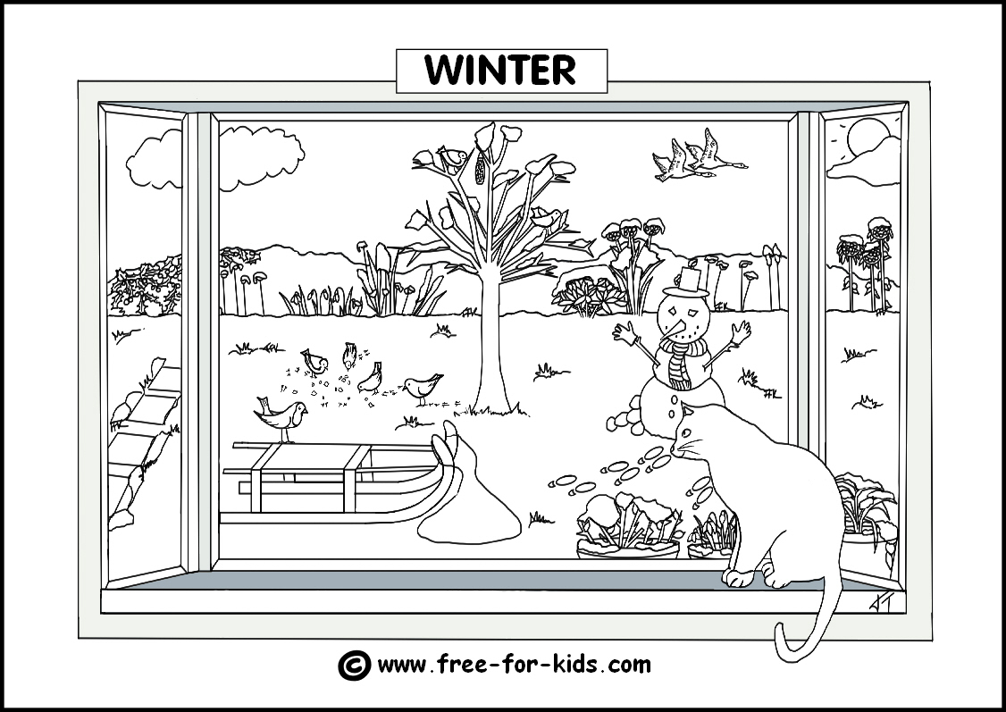 Seasons Colouring Pages - Free Printable Pictures Of The Four Seasons